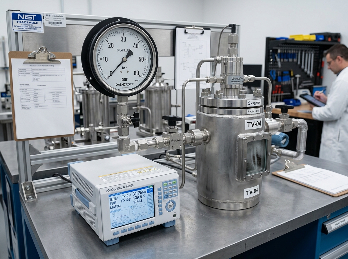 Technische instrumentatie voor drukapparatuur en thermodynamica